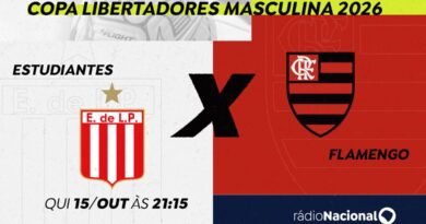 Brasília (DF), 13/10/2026 - Rádio Nacional transmite Estudiantes X Flamengo pela semifinal da Libertadores Arte Marketing/EBC