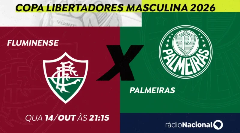 Brasília (DF), 14/10/2026 - Rádio Nacional acompanha Fluminense x Palmeiras pela semifinal da Libertadores Arte EBC