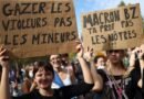 Protesters hold placards during a demonstration by high school and university students supported by teachers, parents' associations, and education labour unions, in Paris as part of a nationwide day of demonstrations and blockades, voicing anger over overcrowded classrooms, teacher shortages and dilapidated school buildings, which students blame on years of underinvestment, France, October 6, 2026. The slogan reads