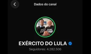13/10/2026 - Canal do Whatsapp exército do Lula . Foto: Printscreen/Whatsapp