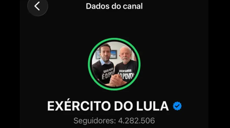 13/10/2026 - Canal do Whatsapp exército do Lula . Foto: Printscreen/Whatsapp