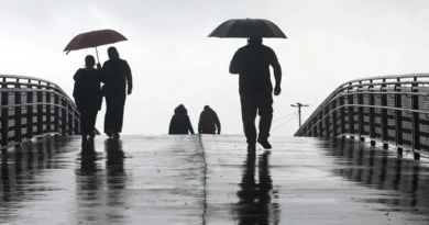 São Paulo (SP), 09/09/2026. - Pessoas na rua durante tarde com muita chuva na região do Ibirapuera. Foto: Paulo Pinto/Agencia Brasil