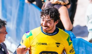 SUPERTUBOS, PENICHE, PORTUGAL - OCTOBER 16: WSL Champion Yago Dora of Brazil after surfing in Heat 5 of Round Two at the MEO Rip Curl Pro Portugal on October 16, 2026 at Supertubos, Peniche, Portugal. (Photo by Damien Poullenot/World Surf League)