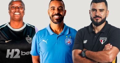 Fabi Guedes (Atlético-MG), Felipe Freitas (Bahia) e Thiago Viana (São Paulo) são finalistas ao Prêmio TV Brasil Petrobras na categoria melhor técnico - 2026