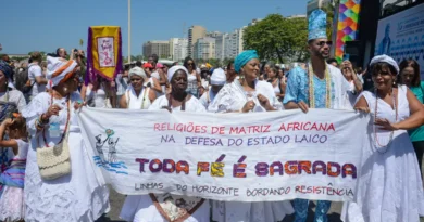 Rio de Janeiro (RJ), 17/09/2023 – Praia de Copacabana recebe a 16ª Caminhada em Defesa da Liberdade Religiosa. Foto: Tomaz Silva/Agência Brasil