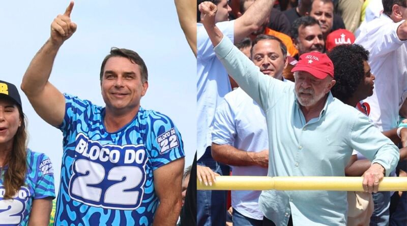 Rio de Janeiro (RJ), 24/10/2026 - Candidatos à Presidência da República, Flávio Bolsonaro e Luiz Inácio Lula da Silvz, durante atos das Eleições 2026. Foto: Tomaz Silva/Agência Brasil