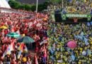 Brasília (DF), 24/10/2026 - Atos em favor dos candidatos Luiz Inácio Lula da Silva e Flávio Bolsonaro em Brasília. Foto: Rafa Neddermeyer e Lula Marques/Agencia Brasil