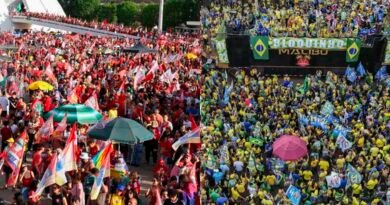 Brasília (DF), 24/10/2026 - Atos em favor dos candidatos Luiz Inácio Lula da Silva e Flávio Bolsonaro em Brasília. Foto: Rafa Neddermeyer e Lula Marques/Agencia Brasil