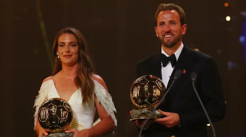 Soccer Football - Ballon d'Or - London Palladium, London, Britain - October 26, 2026 London City Lionesses' Alexia Putellas poses with Bayern Munich's Harry Kane after winning the Ballon d'Or awards Action Images via Reuters/Matthew Childs