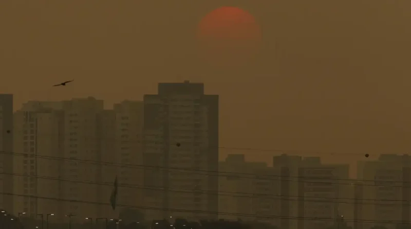 São Paulo (SP) 13/09/2024 Poluiçao e qualidade do ar ruim na cidade de |São Paulo, vista desde o Rio Tietê. Foto: Paulo Pinto/Agencia Brasil