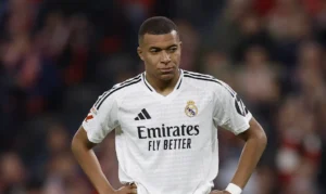 Mbappé em jogo contra Athletic Bilbao 4/12/2024 REUTERS/Vincent West