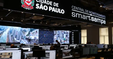 São Paulo (SP), 04/07/2024 - Inauguração da central de monitoramento por câmeras do programa Smart Sampa na rua XV de novembro. Foto: Rovena Rosa/Agência Brasil