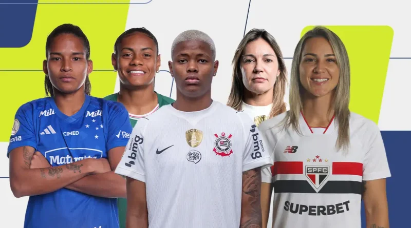 Finalistas a melhor atacante do Prêmio TV Brasil Petrobras Para Elas 2026: Marília (Cruzeiro), Taina Maranhão (Palmeiras), Jhonson e Gabi Zanotti, e Giovana Crivelari (São Paulo)
